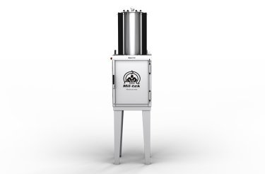 Schiaccia barattoli 2101S Mil-tek in acciaio inox vista frontale