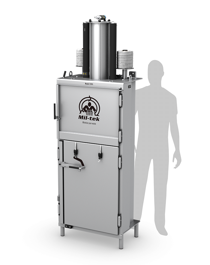 Pressa 2205S Mil-tek in acciaio inox per cartone e plastica