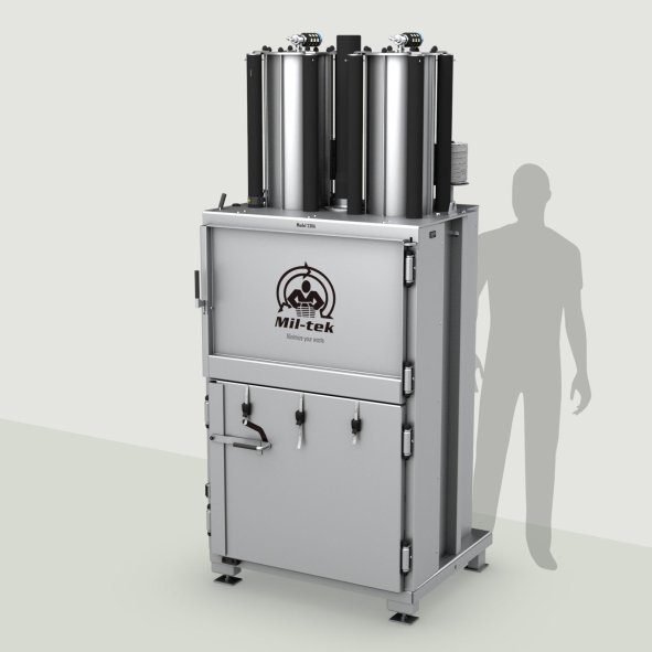Pressa 2306S Mil-tek in acciaio inox per cartone e plastica