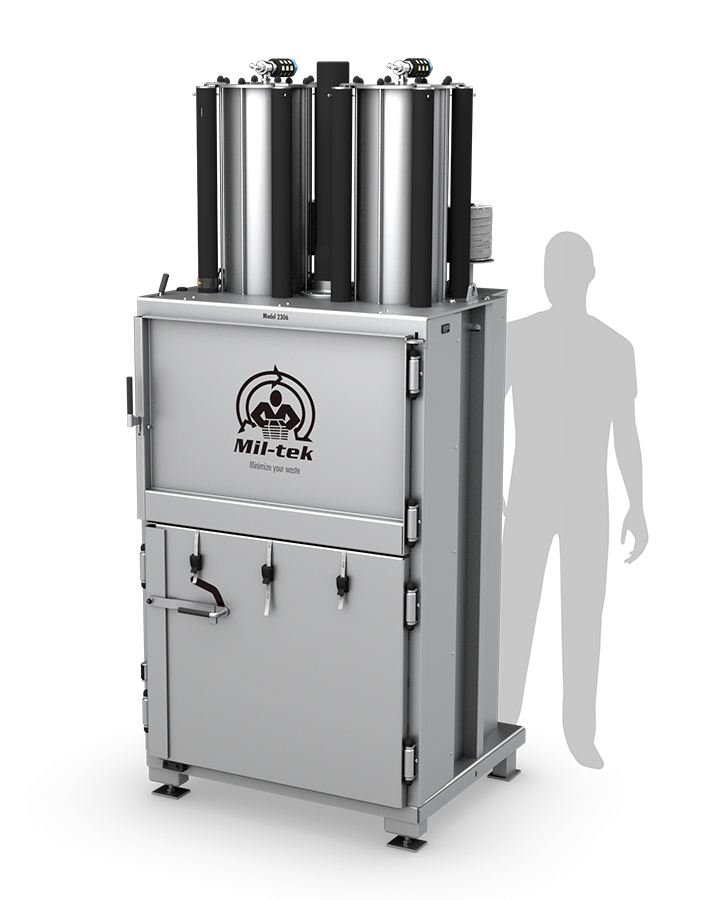 Pressa 2306S Mil-tek in acciaio inox per cartone e plastica