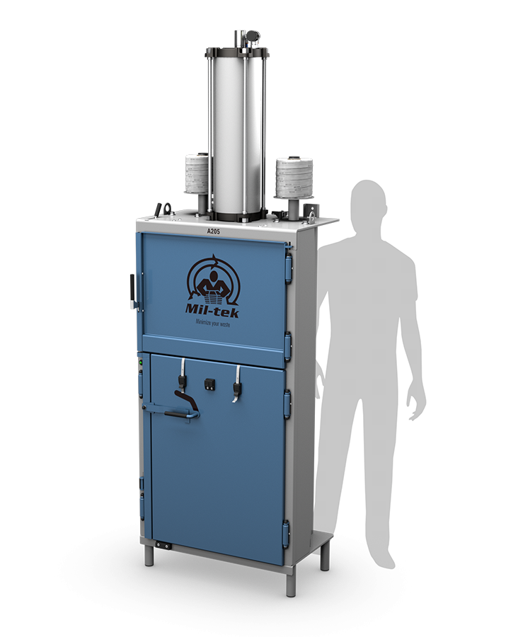 Pressa A205 con riferimento dimensionale