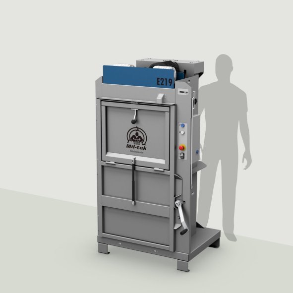 Pressa elettrica E219 Mil-tek per cartone e plastica
