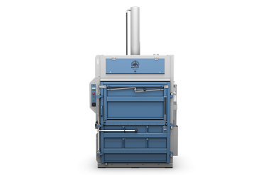 Pressa idraulica Mil-tek H501 per cartone e plastica, vista frontale