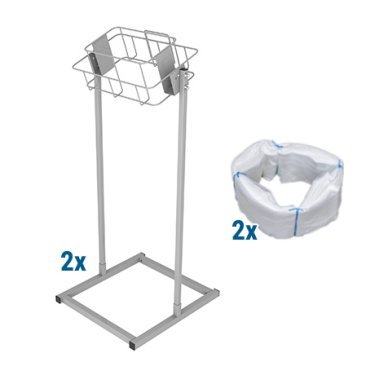 Supporto Infinity quadrato con base a pavimento e 2 ricariche di reggia