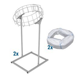 Supporto Infinity XL circolare con base a pavimento e 2 ricariche di sacchi