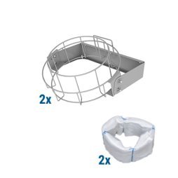 Supporto a parete Infinity circolare con 2 supporti e 2 ricariche