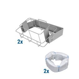 Supporto a parete Infinity con 2 supporti quadrati e 2 ricariche di reggia