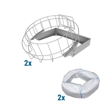 Supporto a parete Infinity XL con 2 supporti circolari e 2 ricariche di reggia
