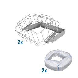 Supporto a parete Infinity XL con 2 supporti quadrati e 2 ricariche di reggia