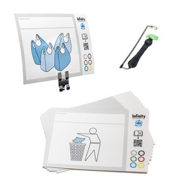 Kit aggiuntivo Infinity con segnaletica, etichette e utensile di montaggio