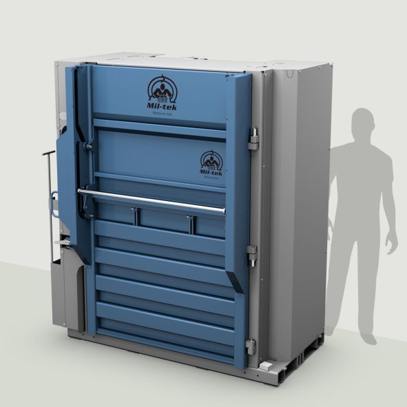 Pressa idraulica H600 su sfondo verde