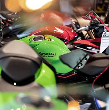 Primo piano di motociclette